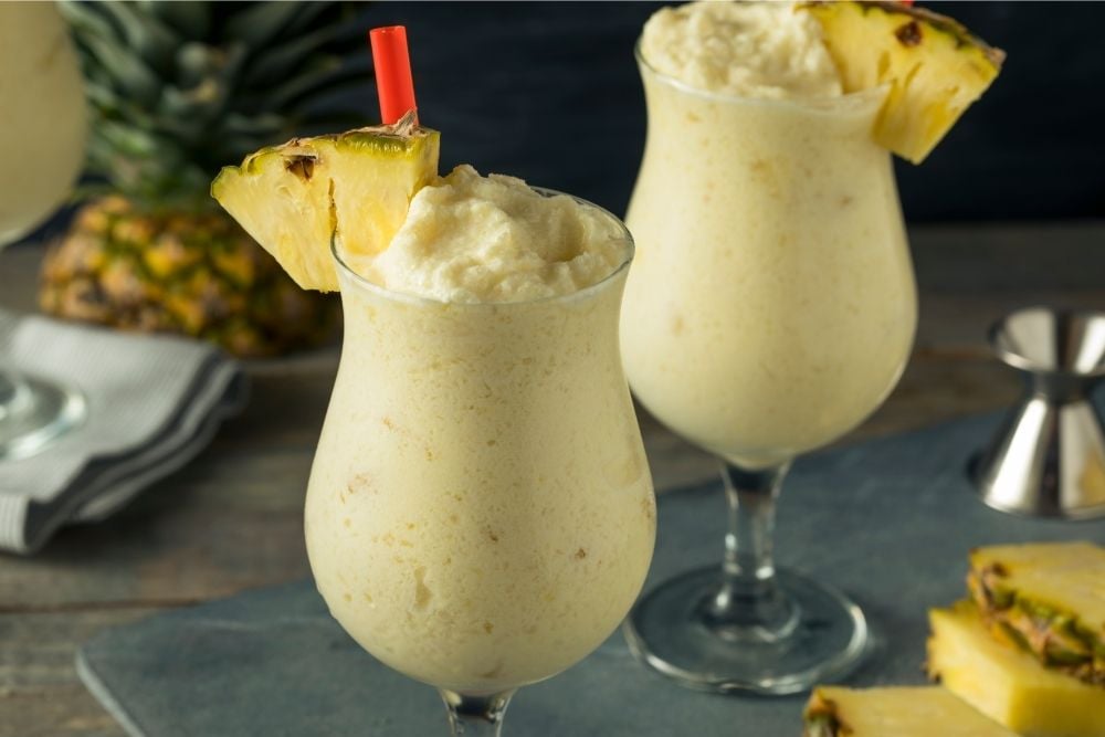 Homemade Frozen Pina Colada Cocktail