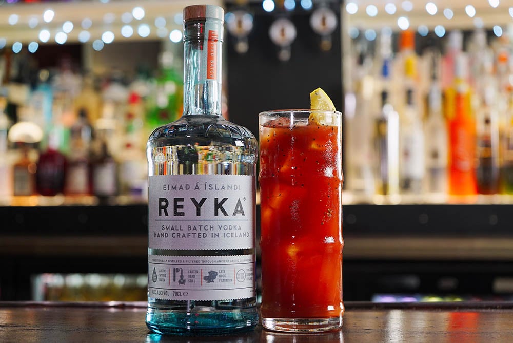 Bloody Mary cocktail with a modern twist, made with Reyka Icelandic vodka