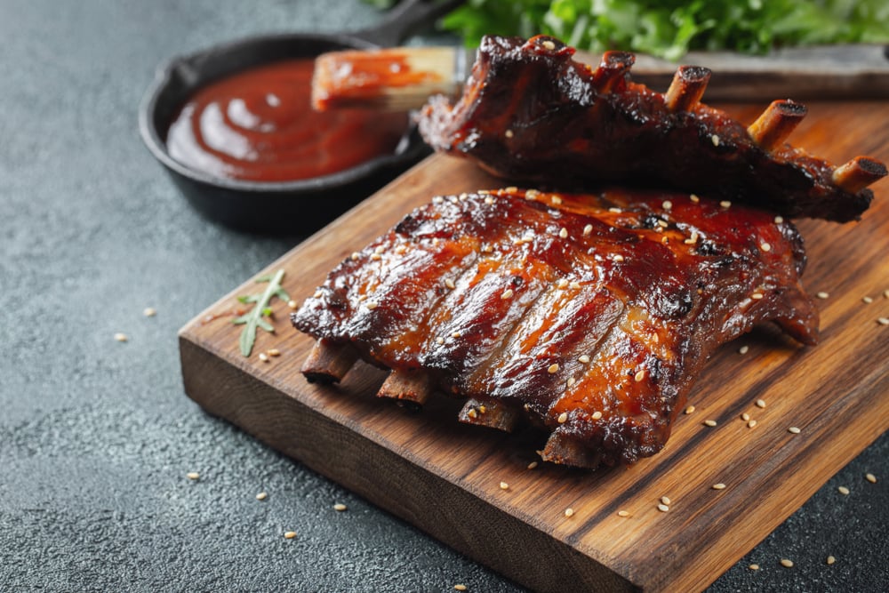 bbq pork ribs at a restaurant