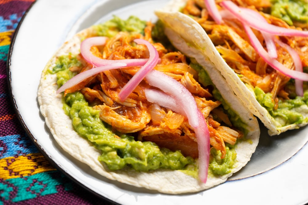 Chicken tinga tacos