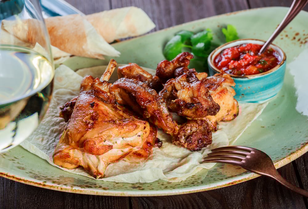 roasted rabbit meat