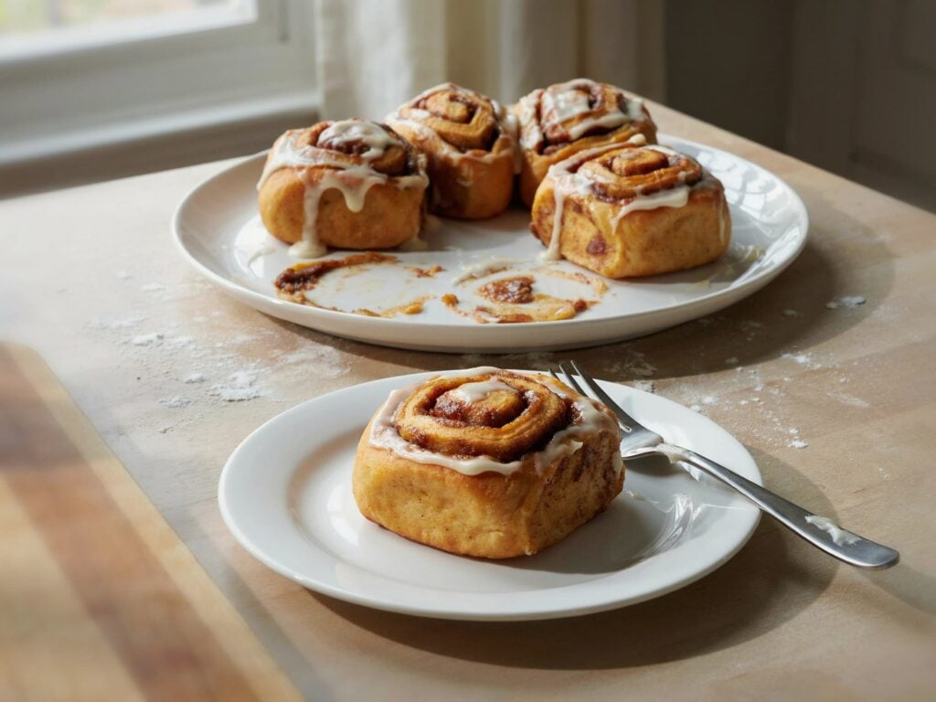 Pumpkin Cinnamon Rolls with Cream Cheese Icing