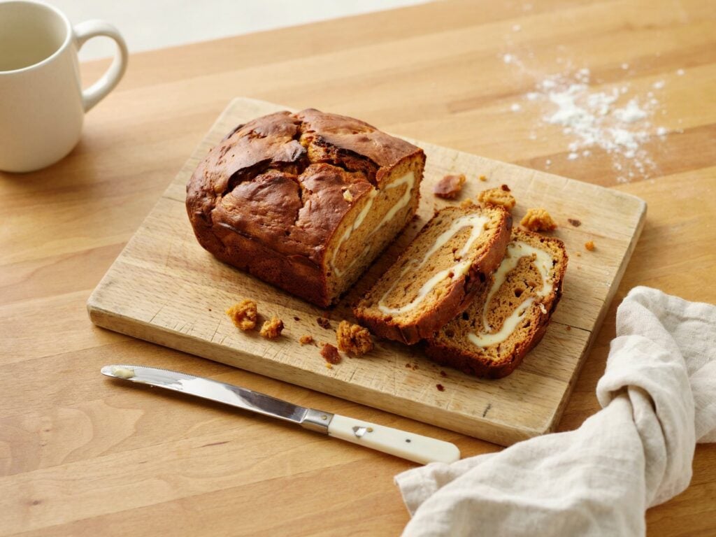 Pumpkin Cream Cheese Swirl Bread