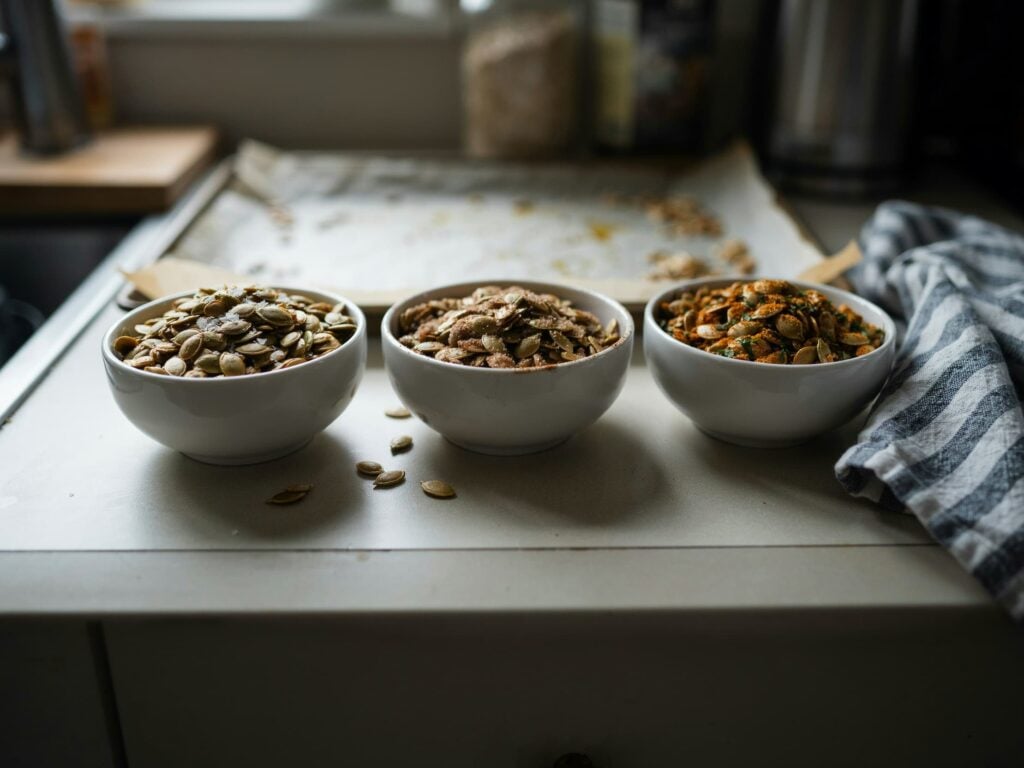 Roasted Pumpkin Seeds, 3 Ways