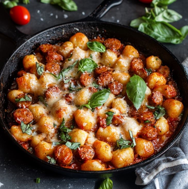Cauliflower Gnocchi and Sausage Skillet
