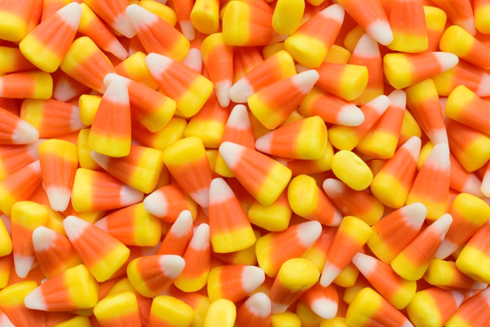 candy corn close up