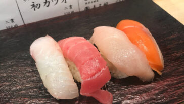 Japanese sushi. tai,maguro,bincho,salmon
