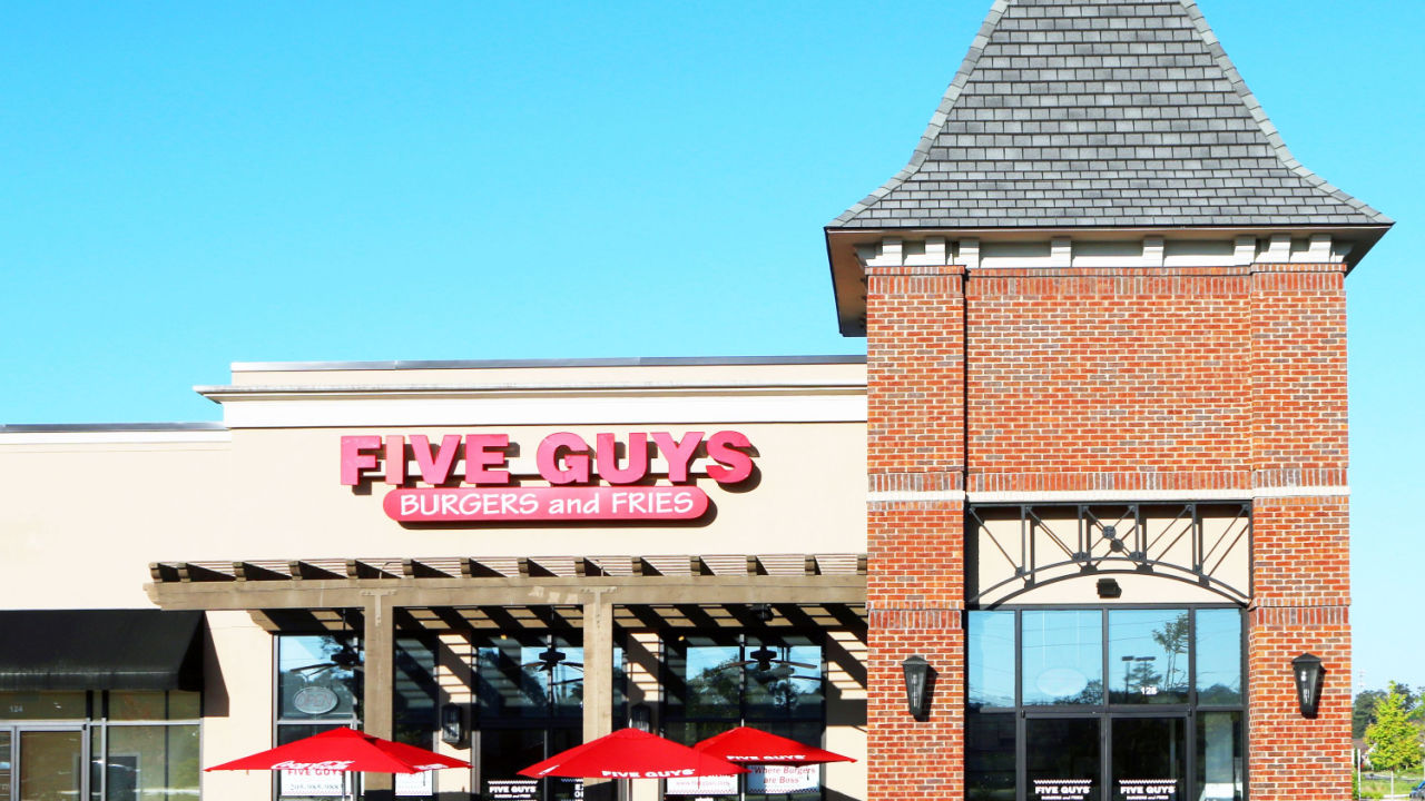 Five Guys Burgers and Fries restaurant exterior