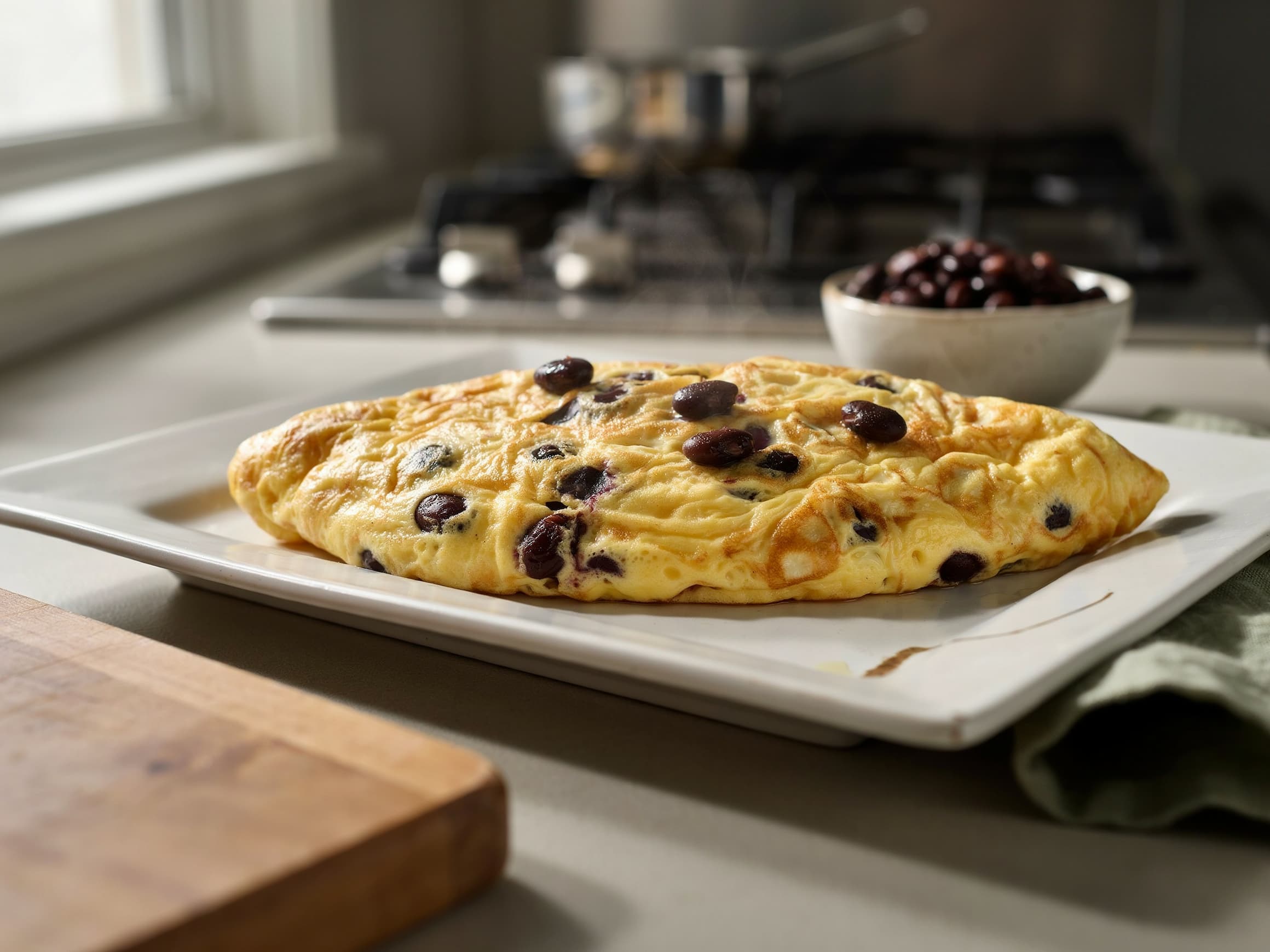 black beans omelet