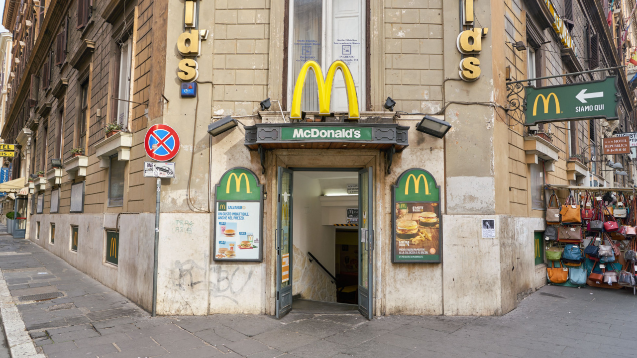 a McDonald's restaurant in Rome
