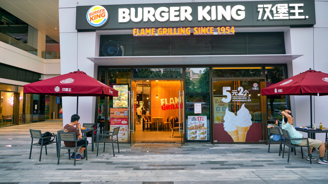 entrance to Burger King in Shenzhen, China.