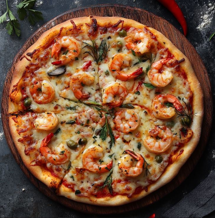 Chilli Prawn Pizza