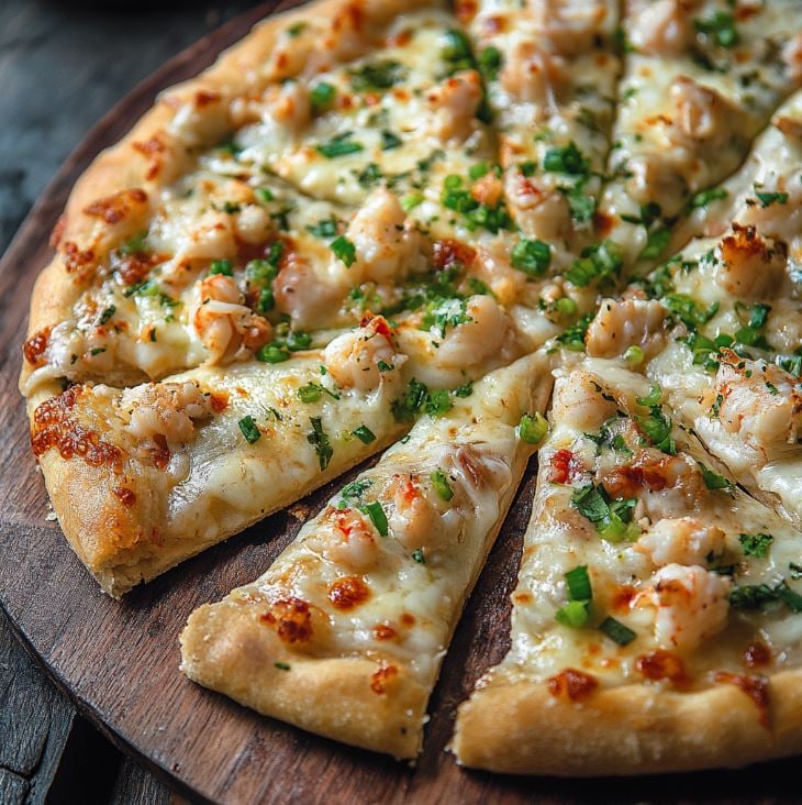 Crab Gravy Seafood Pizza