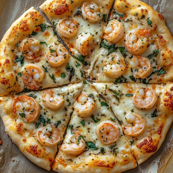 Garlic Shrimp Pizza
