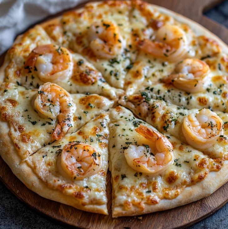 Shrimp Alfredo Pizza