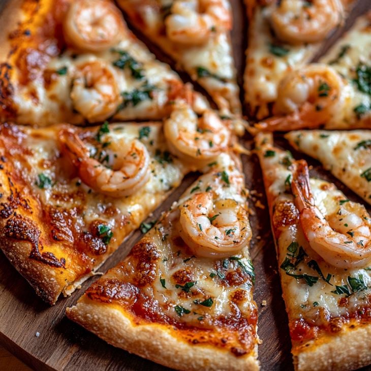 Sweet and Spicy Shrimp Pizza