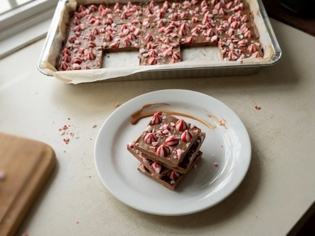 Candy Cane Kiss Bark
