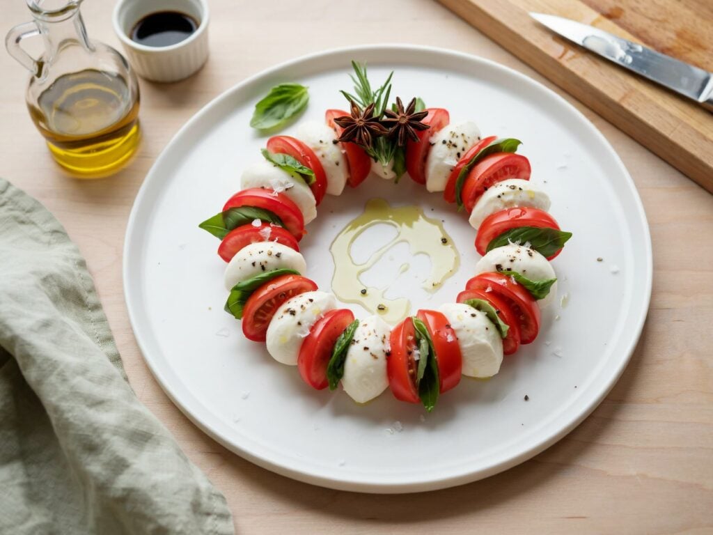 Caprese Christmas Wreath