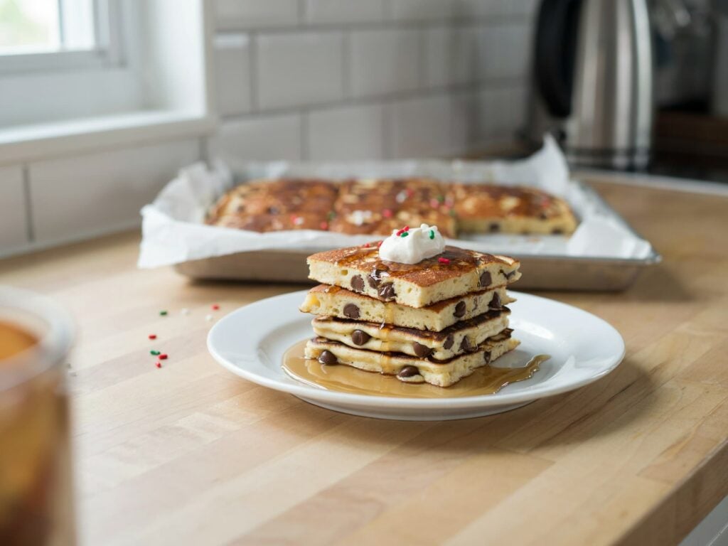 Chocolate Chip Sheet Pan Pancakes