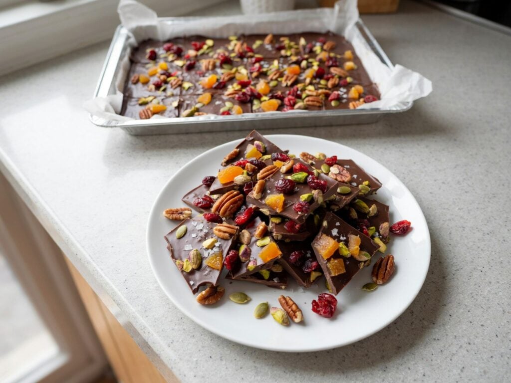 Dark Chocolate Fruit and Nut Bark