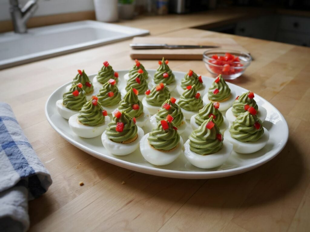 Deviled Egg Christmas Trees