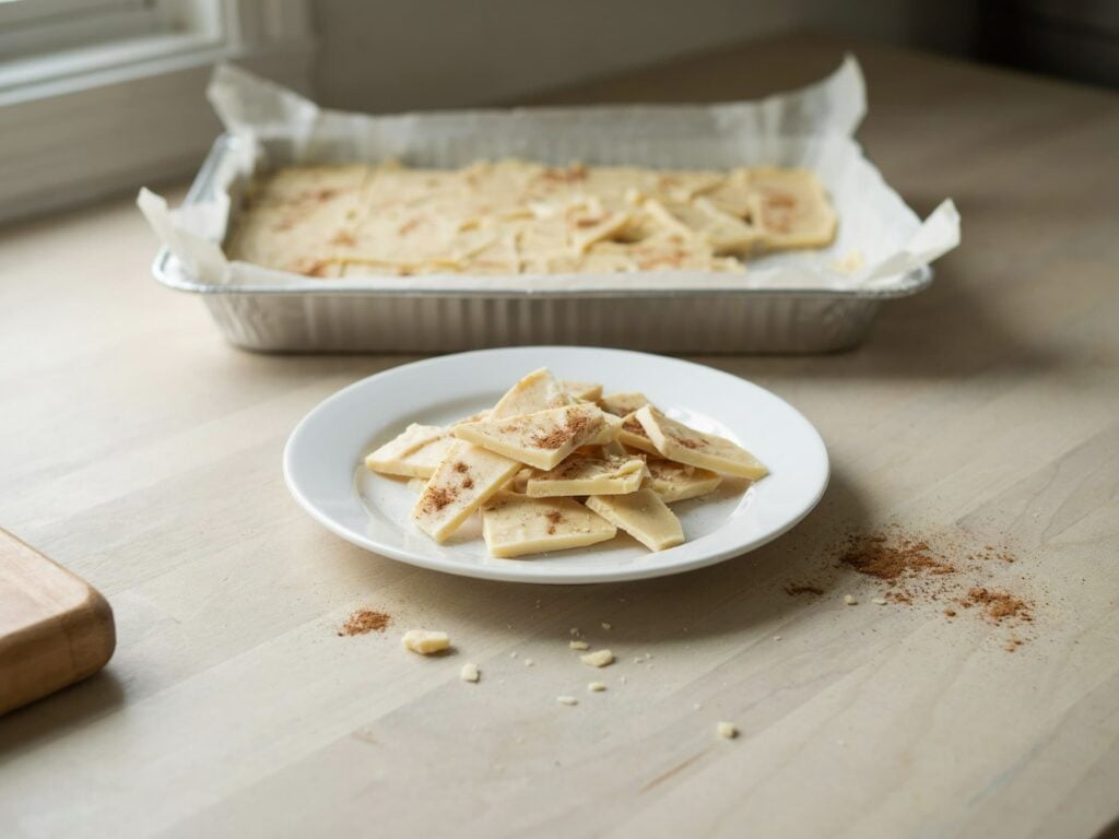 Eggnog White Chocolate Bark