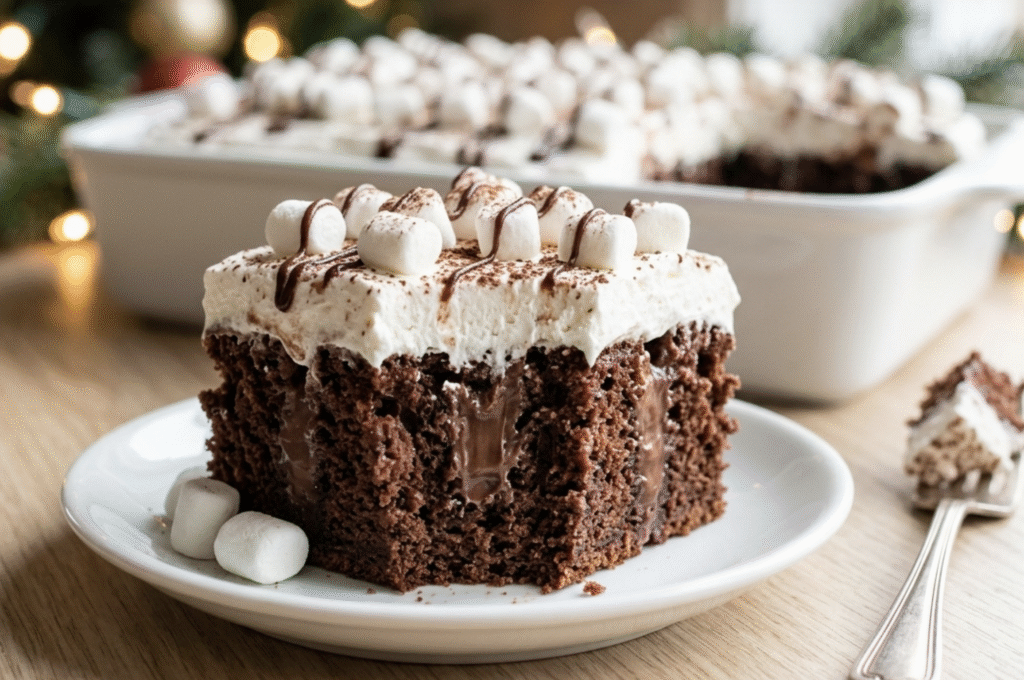 Hot Chocolate Poke Cake