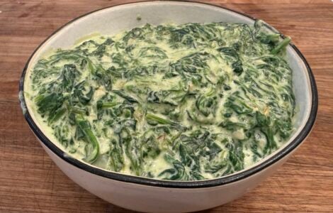 creamed spinach