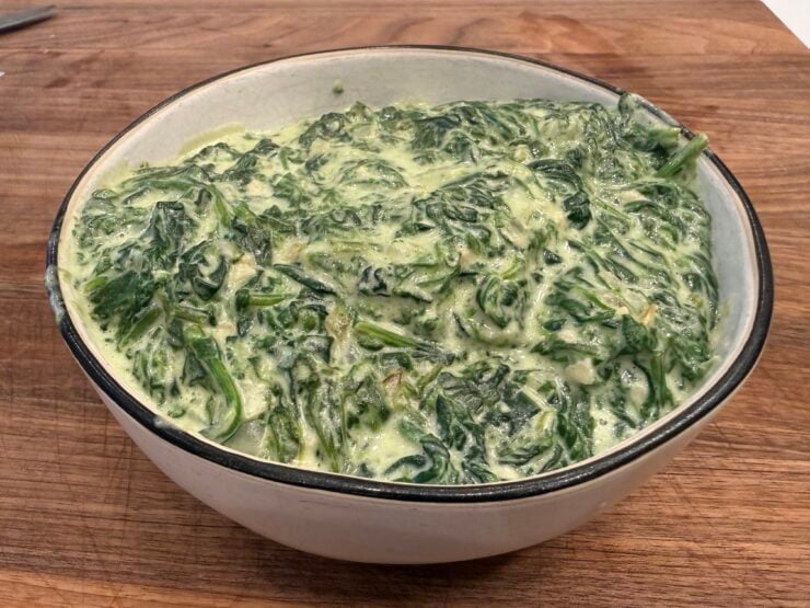 creamed spinach