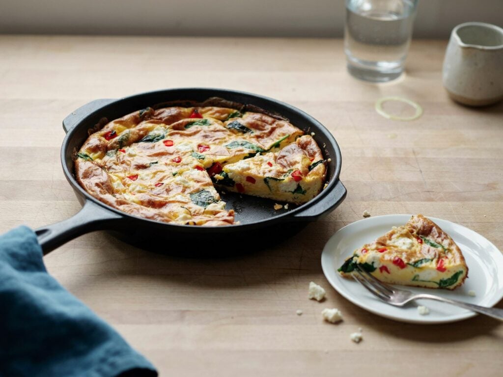 Roasted Red Pepper and Spinach Frittata