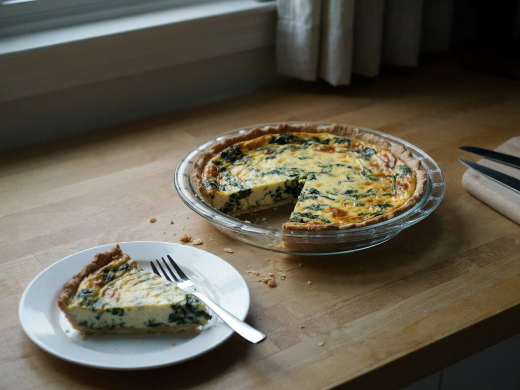 Spinach and Gruyere Quiche
