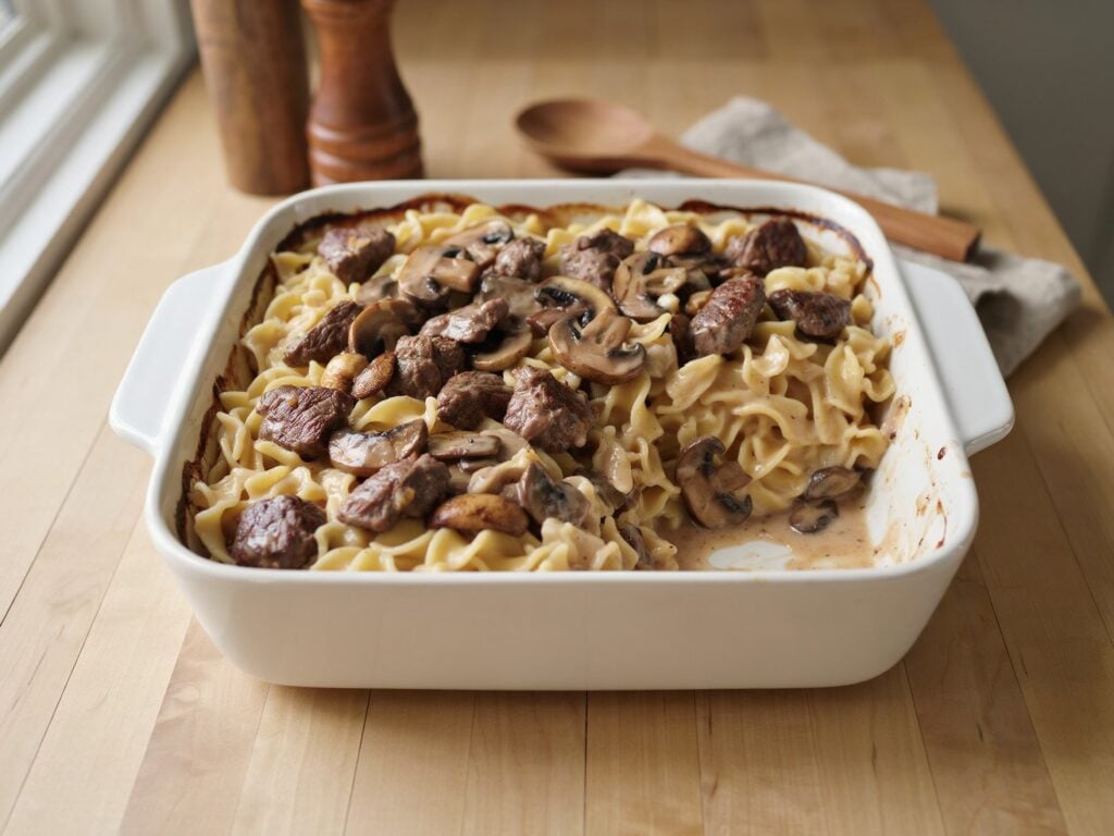 beef stroganoff casserole