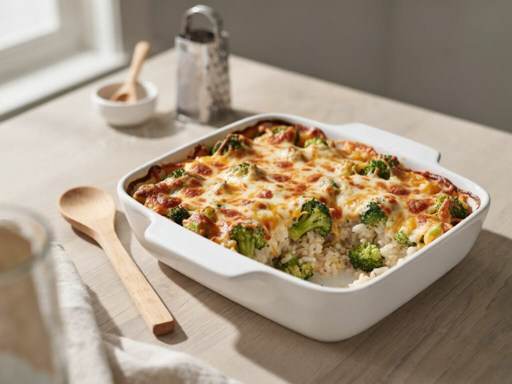 broccoli cheddar rice casserole