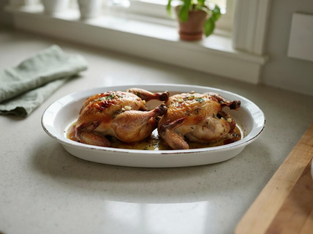 cornish game hens with herb butter