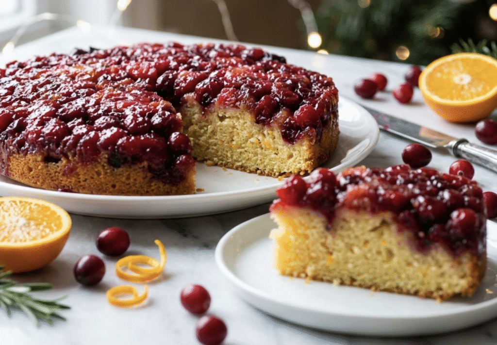 Cranberry Orange Upside Down Cake