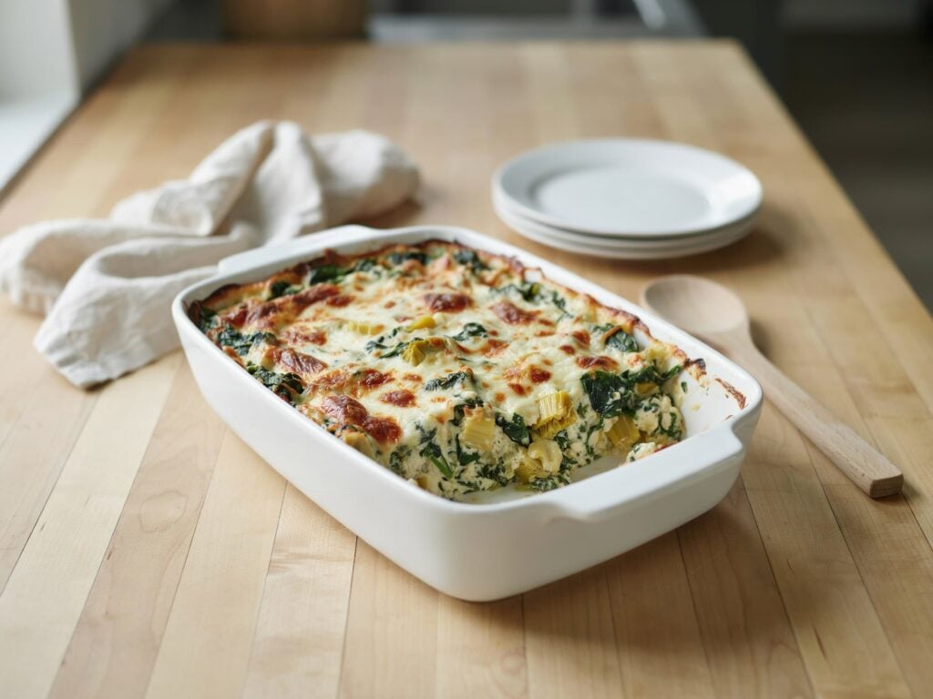 creamy spinach artichoke casserole