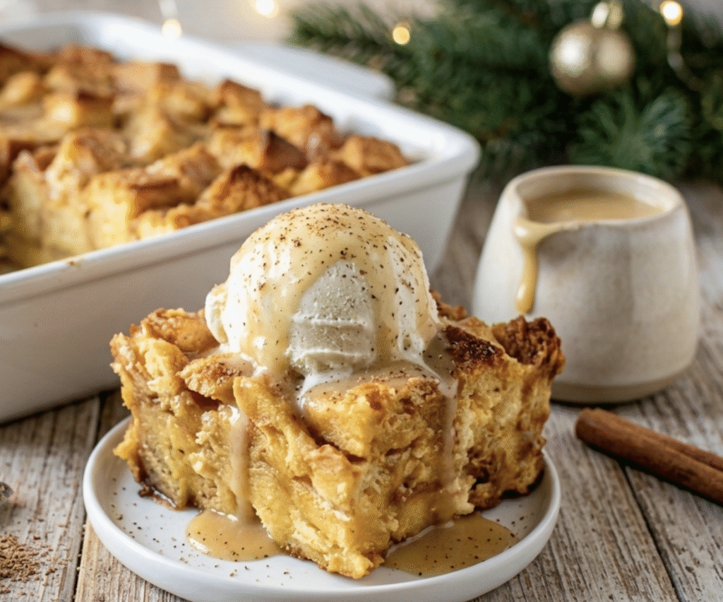 Eggnog Bread Pudding