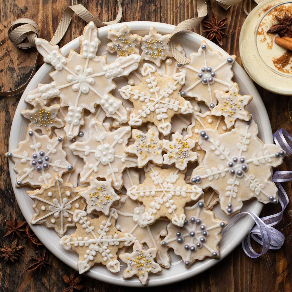 eggnog cut out cookies-