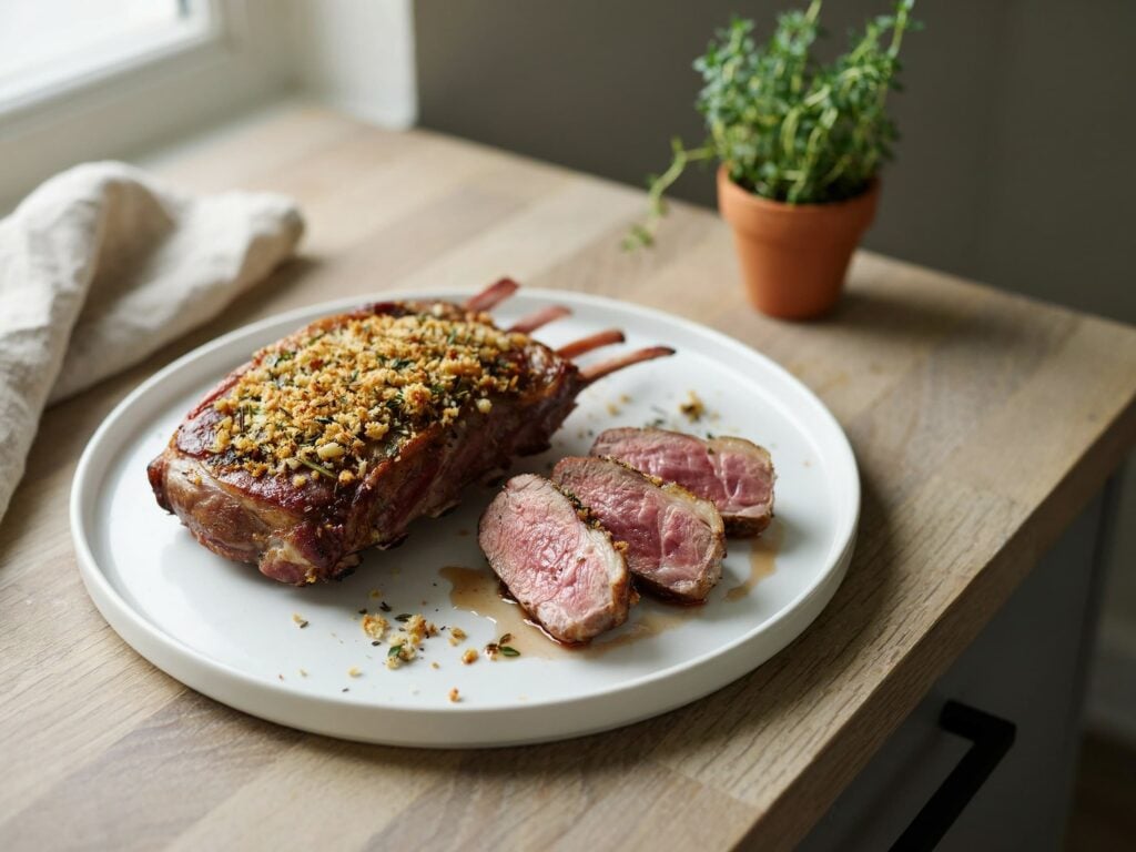 herb crusted rack of lamb