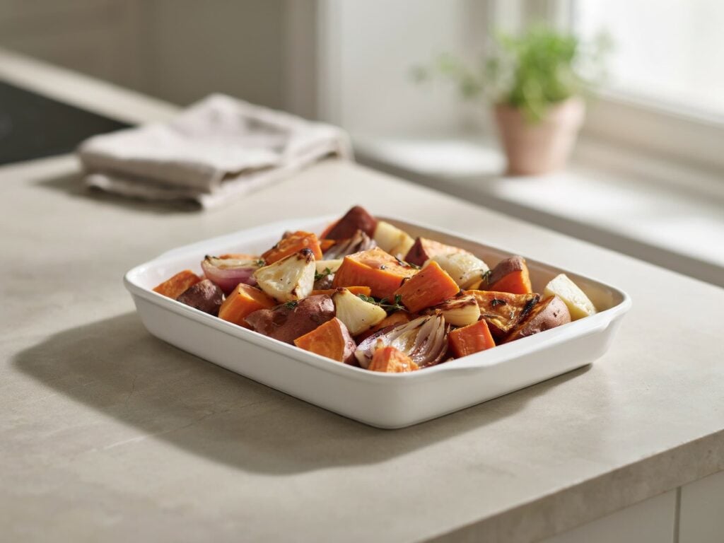 maple roasted root vegetables