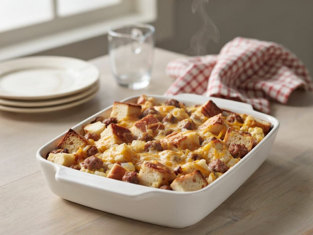 sausage and egg christmas morning strata