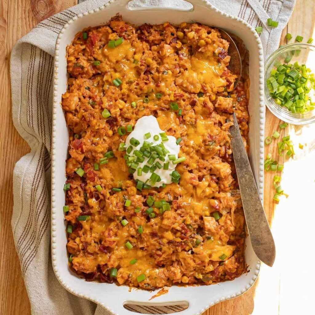 BBQ Chicken Casserole with Rice