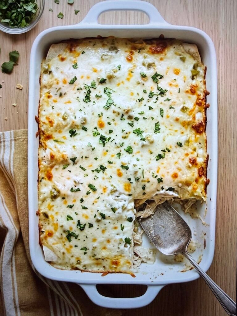 White Chicken Enchilada Casserole