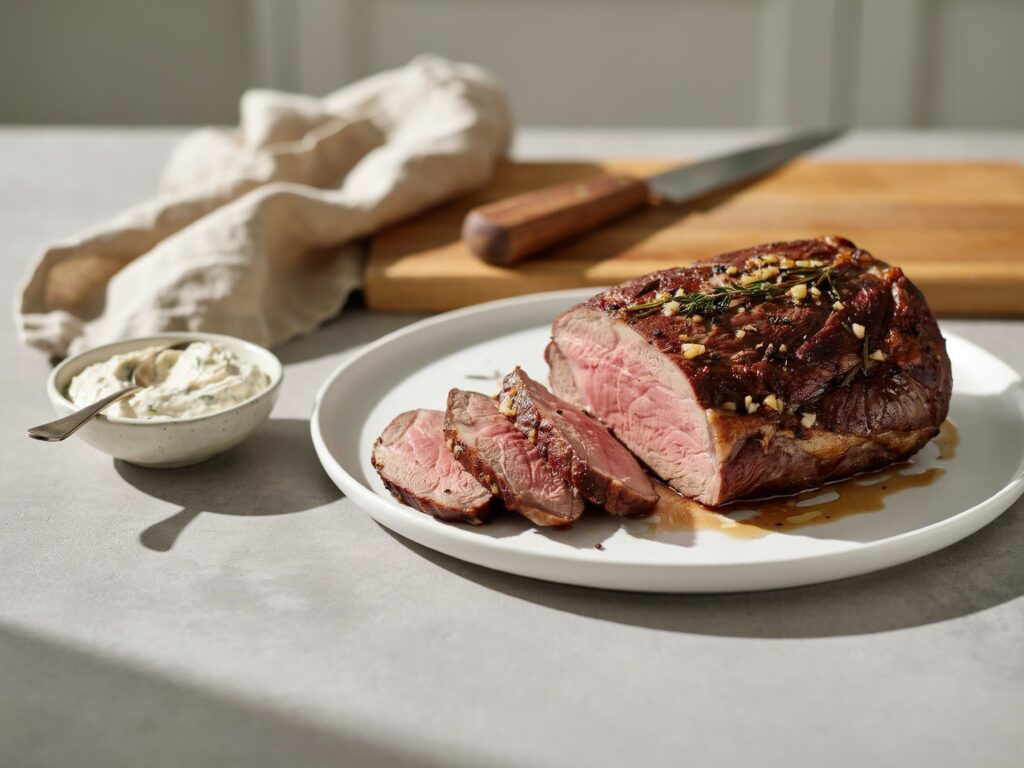 beef tenderloin with horseradish cream