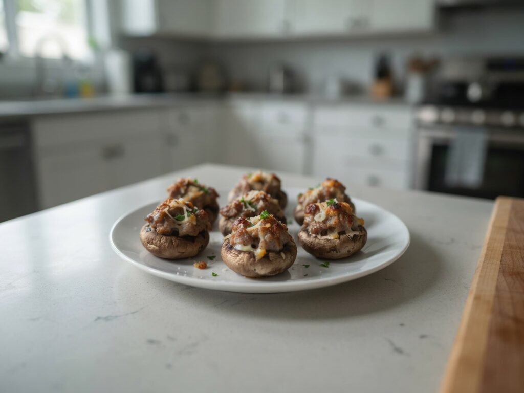 sausage stuffed mushrooms