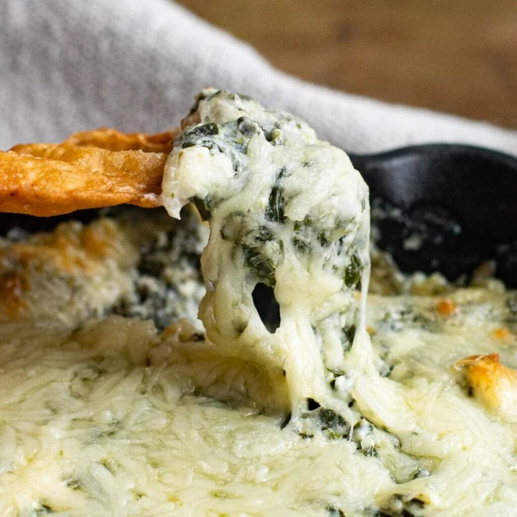warm baked spinach dip