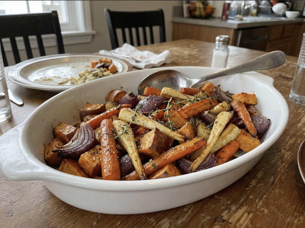 Maple Roasted Root Vegetables