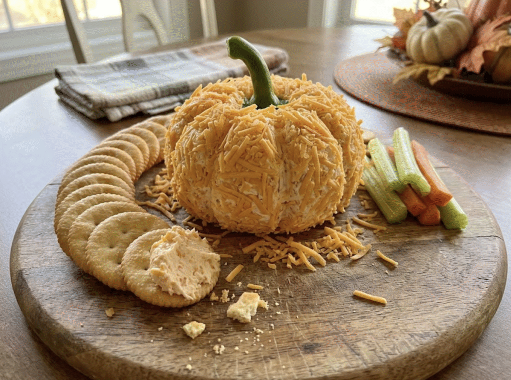 Pumpkin Shaped Cheese Ball