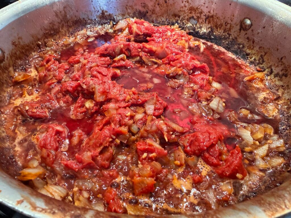cooking the sauce