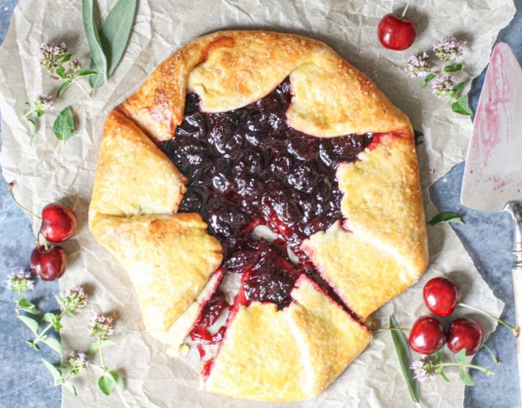 Cherry bourbon galette